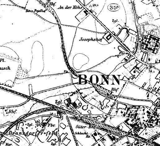 Karte Bonn 1900