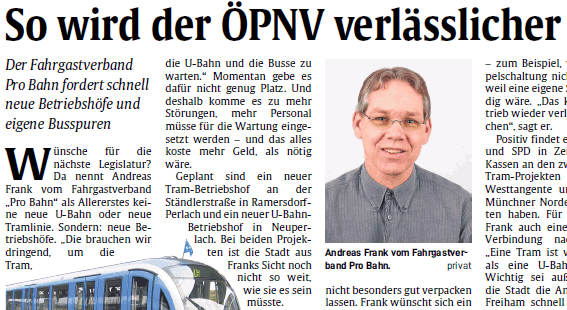 Ausschnitt aus dem AZ-Artikel 'So wird der &Ouml;PNV verl&auml;sslicher'