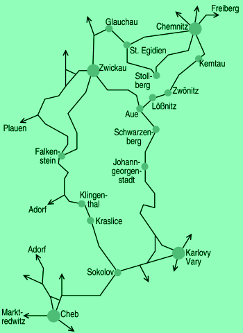 Übersichtsplan Bahnstrecken