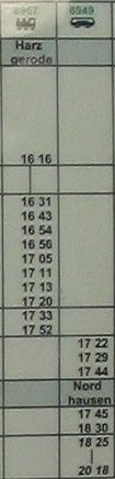 Fahrplan Stiege - Variante 1