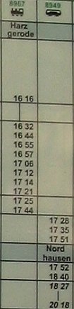 Fahrplan Stiege - Variante 2