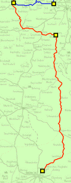 Karte Nordhausen, Halle, Gera, Unterschleißheim