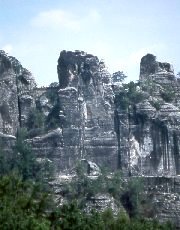 Blick vom Rauenstein auf die Bastei