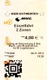 Scan Fahrkarte
