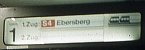 Foto alter S-Bahn Zugzielanzeiger