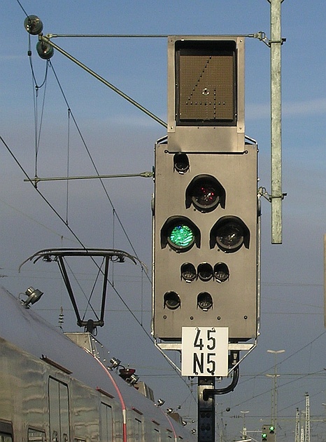 Foto Lichtsignal zeigt grün