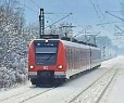 Foto: S1 kurz vor Unterschleißheim mit Schnee