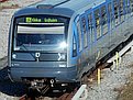 Foto einer Münchner U-Bahn in Fröttmaning, Fahrrichtung Klinikum Großhadern