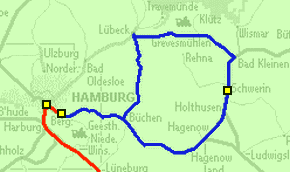 Karte Hamburg und Schwerin