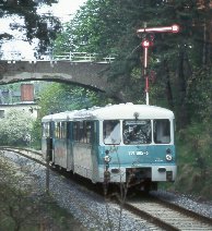 Bäderbahn auf der Fahrt ins Seebad Heringsdorf